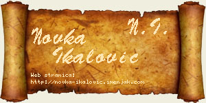 Novka Ikalović vizit kartica